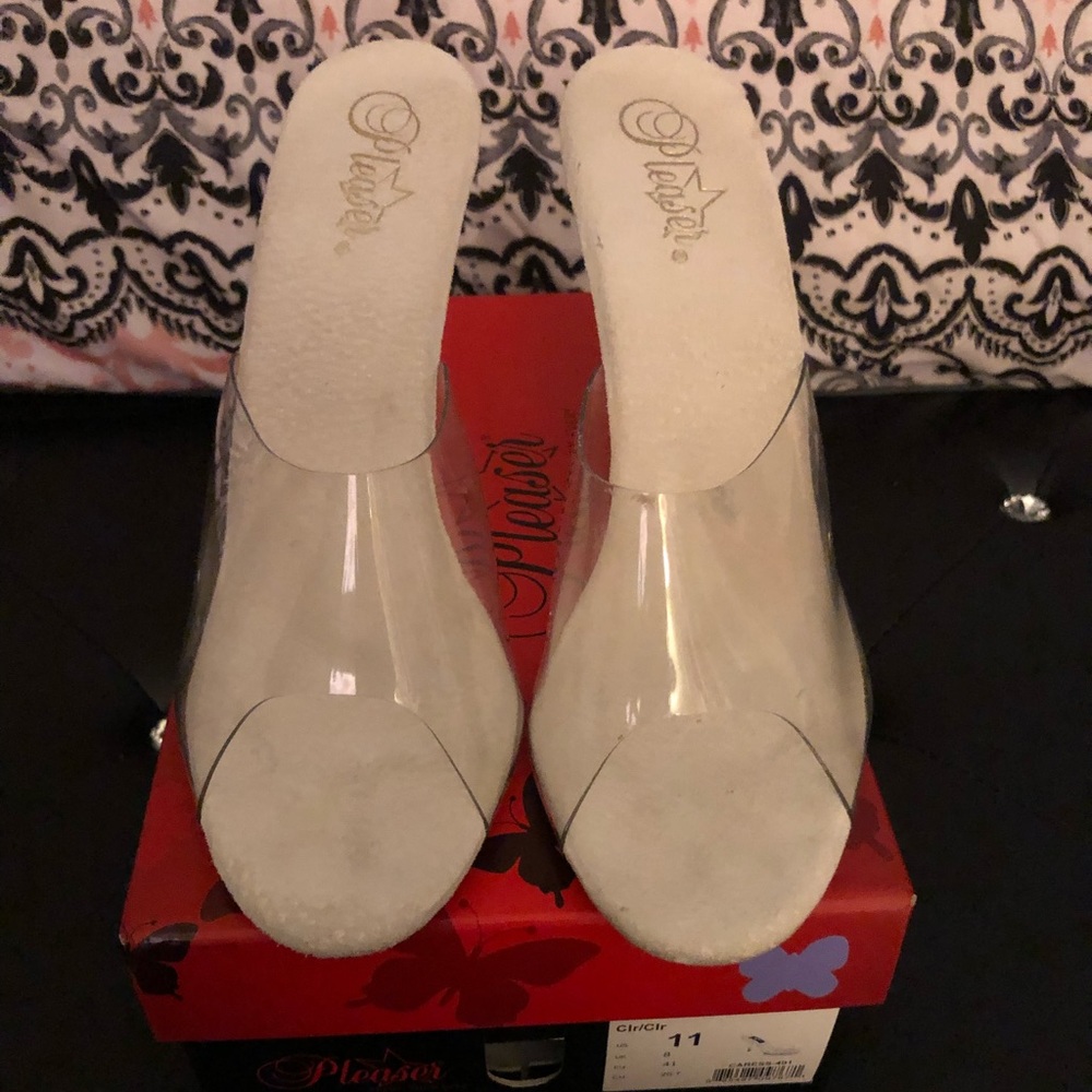 Clear heels